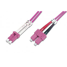 DIGITUS FO patch cord duplex LC to SC MM OM4 50/125u 1 m 1m de longueur