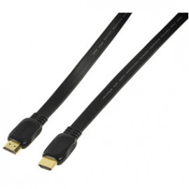 GENERIQUE Câble HDMI 1.4 Ethernet Channel mâle/mâle (plat, plaqué or)