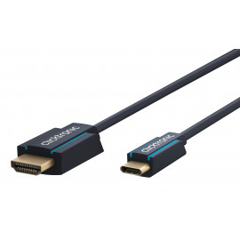 Clicktronic Câble USB-C / HDMI (Mâle/Mâle)