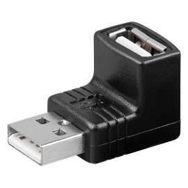 GENERIQUE Adaptateur USB 2.0 type A mâle / type A femelle (coudé 90°)