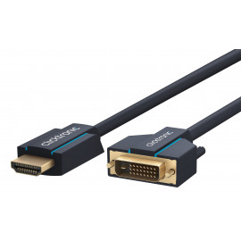 Clicktronic Câble HDMI / DVI (2 mètres)