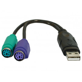 GENERIQUE Adaptateur convertisseur USB pour clavier et souris PS/2