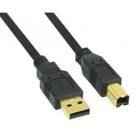 GENERIQUE Câble USB 2.0 AM/BM Contacts dorés 10 m Noir