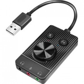 LOGILINK Adaptateur audio avec régulateur, USB-A
