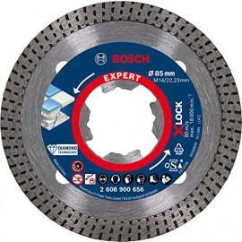 Bosch Professional Bosch Professional Disque à tronçonner diamant X-LOCK Expert HardCeramic est un disque de coupe diamanté de qualité professionnelle conçu pour offrir des performances exceptionnelles lors de la découpe de carrelage dur et résista