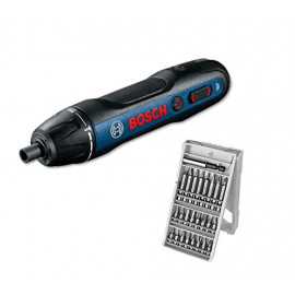 Bosch Professional Visseuse sans-fil Bosch GO (avec set de 25 embouts de vissage, câble de charge USB, L-BOXX Mini)