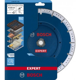 Bosch Disque à tronçonner diamanté EXPERT Meule diamantée pour tubes