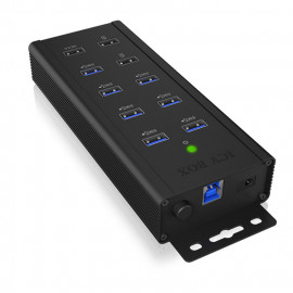 ICY BOX Hub 7 ports USB 3.0 et 3 ports de charge
