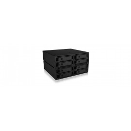 ICY BOX Rack amovible 2 x 5,25 pour 8 x SAS/SATA 2,5, 12 Gb/s
