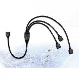 Inter-Tech Câble adaptateur y RVB 4 broches, double, 48 cm
