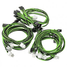 Super Flower Sleeve Cable Kit - schwarz/grün