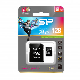 SILICON POWER memory card Micro SDXC 128Go Class 10 Elite UHS-1 +Adapter