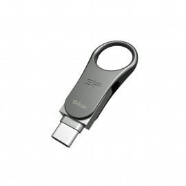 SILICON POWER Nom du produit: memory USB Mobile C80 64Go USB 3.0 Type-C Silver
