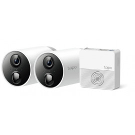 TPLINK Smart Wire-Free Security Camera System, 2 Camera System2?Tapo C400 + 1?Tapo H200SPEC: 1080p (1920*1080), 2.4 GHz, 5200mAh rechargeable lithium-ion battery FEATURE: 180 days battery life, Smart Detection and Notifications (people, pets, cars), Sound