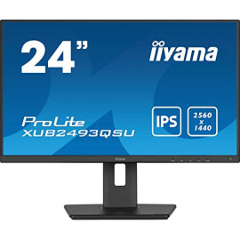 IIYAMA 23,8" Ultra Mince, dalle IPS, 2560x1440, 250 cd/m², 1000:1, 1xHDMI, 1xDisplayPort, USB-HUB (3x3.0)