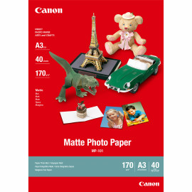 CANON MP-101 matte photo  papier 170g/m2 A3 40 feuilles pack de 1