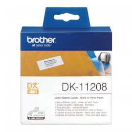 BROTHER P-TOUCH DK-11208 die-cut adress label big 38x90mm 400 labels