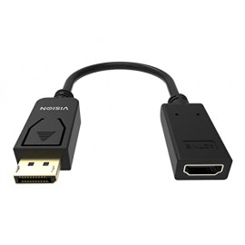 VISION Adaptateur professionnel DisplayPort vers HDMI de qualité installation