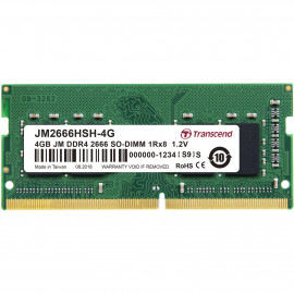 TRANSCEND 4GB JM DDR4 2666 SO-DIMM 1Rx8  4GB JM DDR4 2666 SO-DIMM 1Rx8 512Mx8 CL19 1.2V