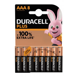 Duracell Pack de 8 piles alcalines AAA  Plus, 1.5V LR03