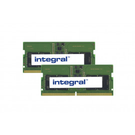 INTEGRAL 16GB (2x8GB) LAPTOP RAM MODULE SODIMM KIT DDR5 4800MHZ PC5-38400 UNBUFFERED NON-ECC SODIMM 1.1V 1GX16 CL40