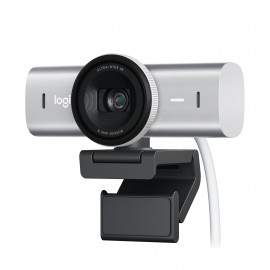 Logitech MX Brio  de collaboration et streaming 4K Ultra HD, 1080p a 60 IPS, 2 micros avec reduction de bruit, USB-C, cache pour webcam