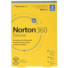 Norton 360 Deluxe - 3 appareils - 1 an