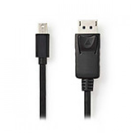 Nedis Câble Mini DisplayPort vers DisplayPort Mini DisplayPort Mâle - DisplayPort Mâle 1,0 m Noir