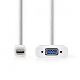 Nedis Câble Mini DisplayPort vers VGA Mini DisplayPort Mâle - VGA Femelle 0,2 m Blanc