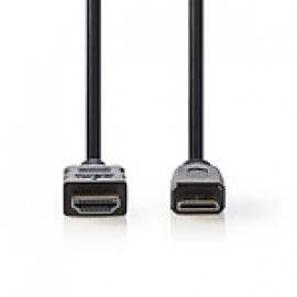 Nedis Câble Mini HDMI mâle / HDMI mâle haute vitesse avec Ethernet Noir (5 mètres)