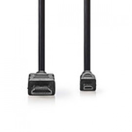 Nedis Câble Micro HDMI mâle / HDMI mâle haute vitesse avec Ethernet Noir (1.5 mètre)