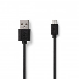 Nedis Câble USB 2.0 A Mâle - Micro B Mâle 3,0 m Noir