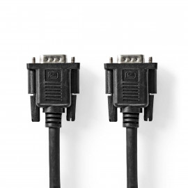Nedis Câble VGA VGA Mâle VGA Femelle 15p Plaqué nickel Résolution maximale: 1280x800 20.0 m Rond ABS Noir Sac en Plastique