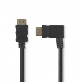 Nedis Câble HDMI™ Haute Vitesse avec Ethernet Connecteur HDMI - Connecteur HDMI Coudé vers la Droite 1,5 m Noir