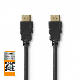 Nedis Câble HDMI™ Haute Vitesse Premium avec Ethernet Connecteur HDMI™ vers connecteur HDMI™ 1,00 m Noir