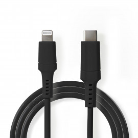 Nedis Câble Lightning Apple Mâle 8 Broches Apple Lightning vers USB-C™ 1,0 m Noir