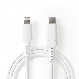 Nedis Câble Lightning Apple Mâle à 8 Broches Lightning Apple vers USB-C™ 2,0 m Blanc