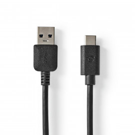 Nedis Câble USB 3.1 USB-C™ Mâle vers A Mâle 2,0 m Noir