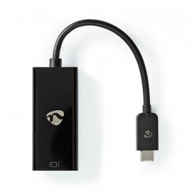Nedis Adaptateur USB USB 3.2 Gen 1 USB Type-C™ Mâle Mini DisplayPort 0.20 m Ronde Plaqué nickel PVC Noir Sac en plastique