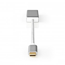 Nedis Adaptateur USB USB 3.2 Gen 1 USB-C Mâle Mini DisplayPort 5 Gbps 0.20 m Rond Plaqué or Nylon / Tressé Argent Sachet avec Fenetre