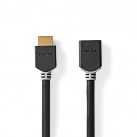 Nedis Câble HDMI Haute Vitesse avec ethernet HDMI Connecteur HDMI Femelle 8K@60Hz eARC 48 Gbps 1.00 m Rond PVC Anthracite Boîte