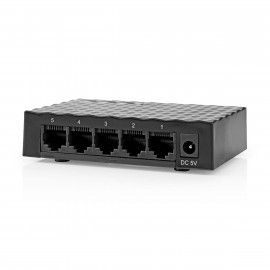 Nedis Commutateur de réseau Vitesse filaire: Gigabit Nombre de ports Ethernet: 5