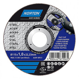 Norton Disque de coupe métal  115x1x22,2 mm