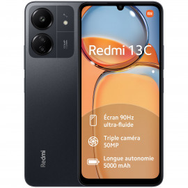 Xiaomi smartphone Redmi 13C 256Go Noir