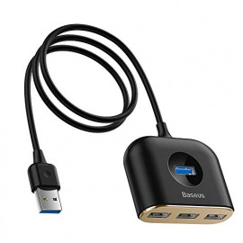 Baseus Hub USB 3.0  Square Round - 4 ports (Or/Noir)