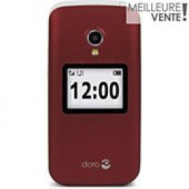 Doro Doro Téléphone portable 2424 Rouge / Blanc est un mobile à clapet facile à utiliser avec un grand écran de 2,4 pouces, 8Go de mémoire et une compatibilité avec les appareils auditifs. Idéal pour les seniors, il offre des touches intuitives, un