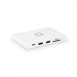 DICOTA Station d'accueil portable Blanc 9-en-1 USB-A/USB-C Plug and play HDMI VG
