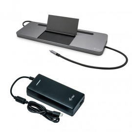 I-TEC USB-C Metal 4K 3xDisplay Docking Station + 112W Charger Kit