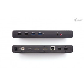 I-TEC USB 3.0/USB-C/Thunderbolt Docking Station 2x HDMI 1x GLAN 2x USB 3.2 Gen.1 4x USB 2.0 1x Audio Jack 1x Mic Jack PD 85W KL