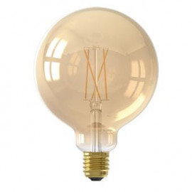 Calex LED Filament connectée Globe ambre G125 E27